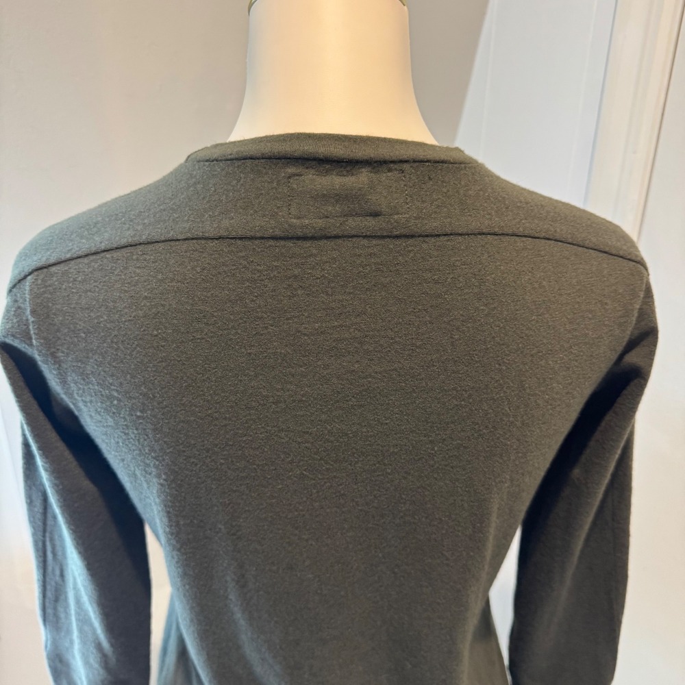 LABO.ART Olive Italian Wool Crew Neck Sweater | Size 2 (Small) - Picture 7 of 10